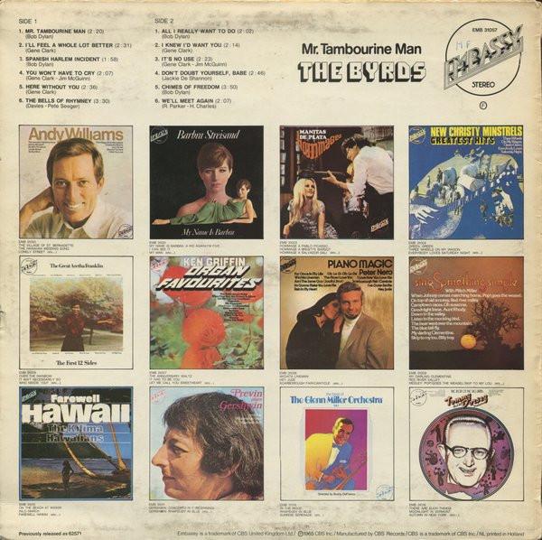 The Byrds - Mr. Tambourine Man tweedehands pop vinyl bij Run4Records