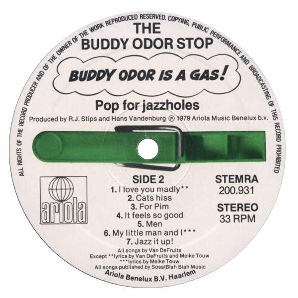 The Buddy Odor Stop - Buddy Odor Is A Gas! tweedehands new wave vinyl bij Run4Records