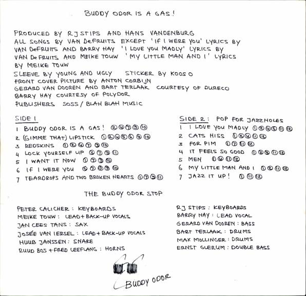 The Buddy Odor Stop - Buddy Odor Is A Gas! tweedehands new wave vinyl bij Run4Records