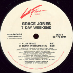 Grace Jones – 7 Day Weekend koop je online bij Run4records. Jouw 2ehands vinyl Site