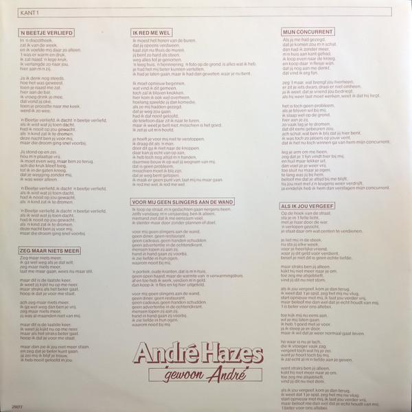 André Hazes - Gewoon André tweedehands nl vinyl bij Run4Records