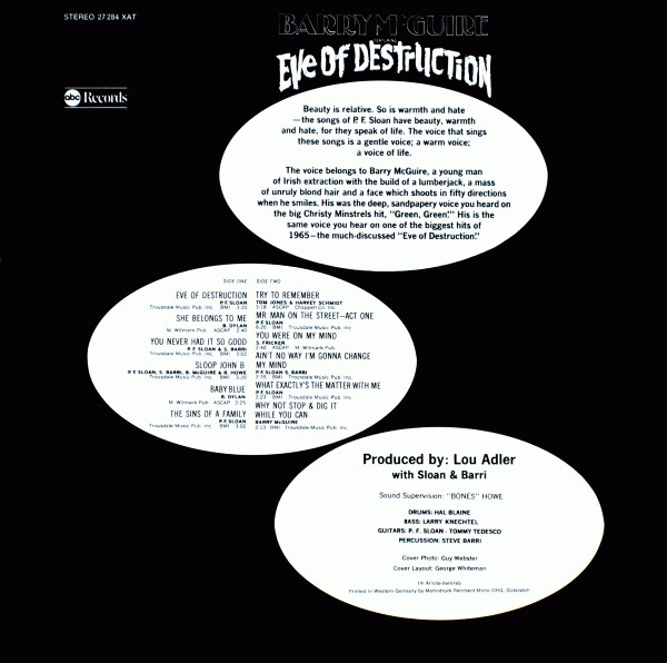 Barry McGuire - Eve Of Destruction tweedehands pop vinyl bij Run4Records