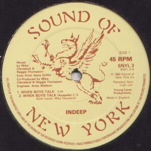 Indeep – When Boys Talk koop je op 2ehands vinyl bij jou online store Run4records