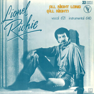 Lionel Richie – All Night Long staat als tweedehands LP gewoon te koop bij Run4records.