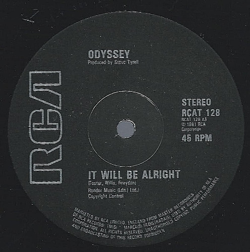 Odyssey – It Will Be Alright bestel je gewoon 2ehands. Lp's met een 2e kans, Run4records.nl