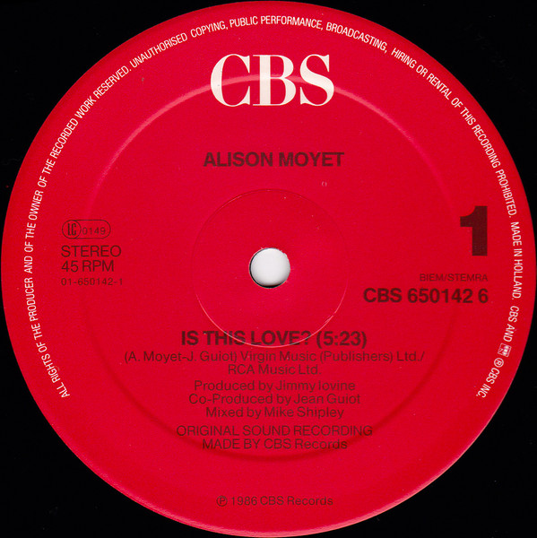 Alison Moyet - Is This Love? tweedehands pop vinyl bij Run4Records