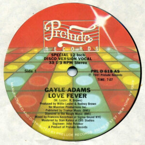 Gayle Adams – Love Fever vind je online bij de beste 2ehands Lp site. Run4records!