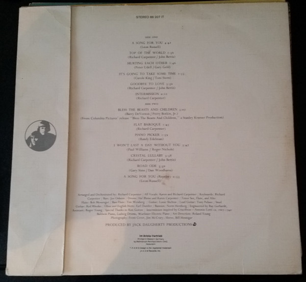 Carpenters - A Song For You tweedehands pop vinyl bij Run4Records