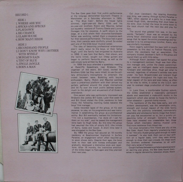 Bee Gees - The Bee Gees Bonanza - The Early Days tweedehands pop vinyl bij Run4Records