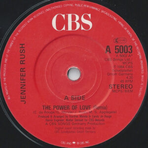 Jennifer Rush - The Power of Love (zwarte hoes) koop je op 2ehands LP bij Run4records