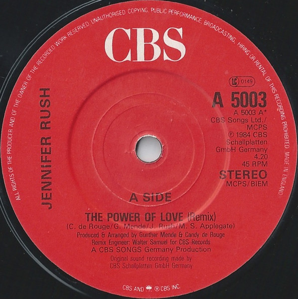 Jennifer Rush - The Power of Love (zwarte hoes) koop je op 2ehands LP bij Run4records