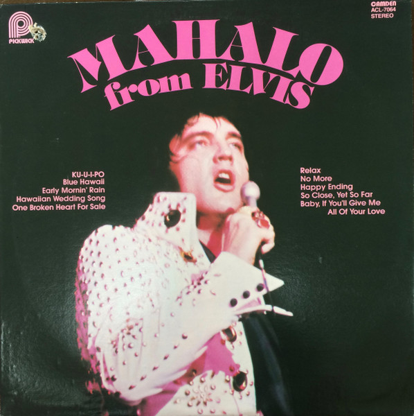 Elvis Presley - Mahalo From Elvis vind je online bij de beste 2ehands Lp site. Run4records!