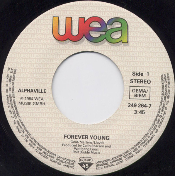 Alphaville - Forever Young tweedehands 7 inch LP bij Run4Records