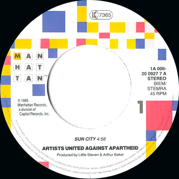 Artists United Against Apartheid - Sun City tweedehands 7 inch LP bij Run4Records