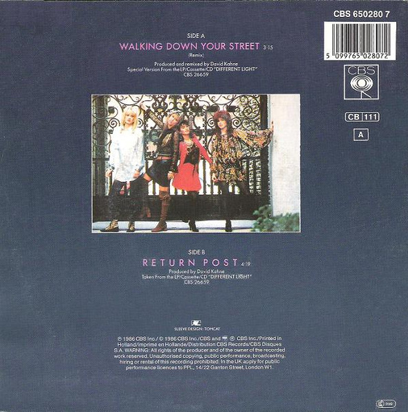 Bangles - Walking Down Your Street tweedehands 7 inch LP bij Run4Records