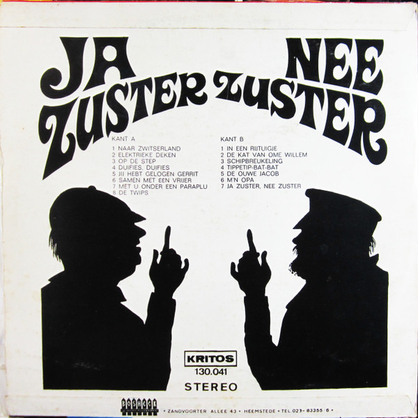 Cast of "Ja Zuster, Nee Zuster" - 15 Toppers Uit Ja Zuster Nee Zuster tweedehands film/tv LP bij Run4Records