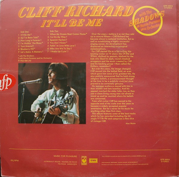 Cliff Richard & The Shadows, Cliff Richard, Norrie Paramor And His Orchestra - It'll Be Me tweedehands pop LP bij Run4Records
