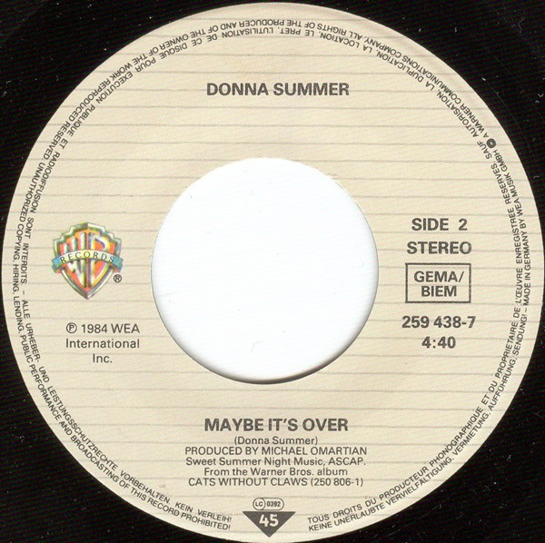 Donna Summer - There Goes My Baby tweedehands 7 inch LP bij Run4Records