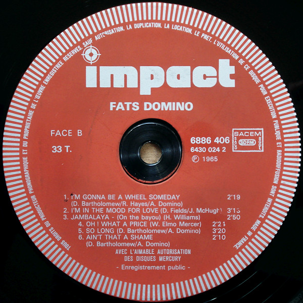 Fats Domino - Fats Domino tweedehands soul LP bij Run4Records