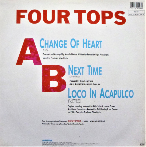 Four Tops - Change Of Heart tweedehands soul LP bij Run4Records