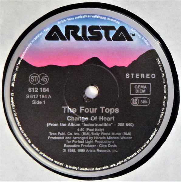 Four Tops - Change Of Heart tweedehands soul LP bij Run4Records