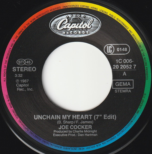 Joe Cocker - Unchain My Heart tweedehands 7 inch LP bij Run4Records