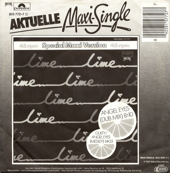 Lime (2) - Angel Eyes tweedehands 7 inch LP bij Run4Records