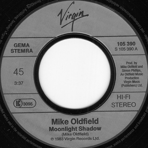 Mike Oldfield - Moonlight Shadow tweedehands 7 inch LP bij Run4Records