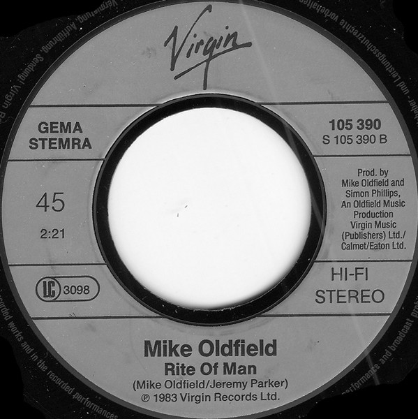 Mike Oldfield - Moonlight Shadow tweedehands 7 inch LP bij Run4Records