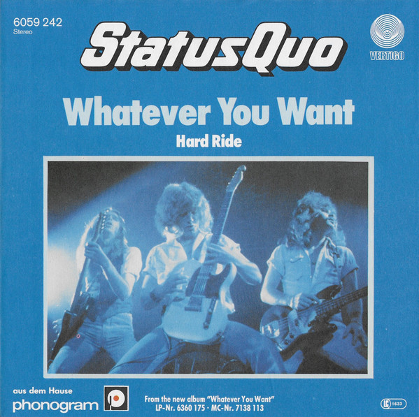 Status Quo - Whatever You Want tweedehands 7 inch LP bij Run4Records