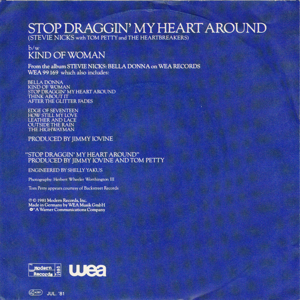 Stevie Nicks, Tom Petty And The Heartbreakers - Stop Draggin' My Heart Around tweedehands 7 inch LP bij Run4Records