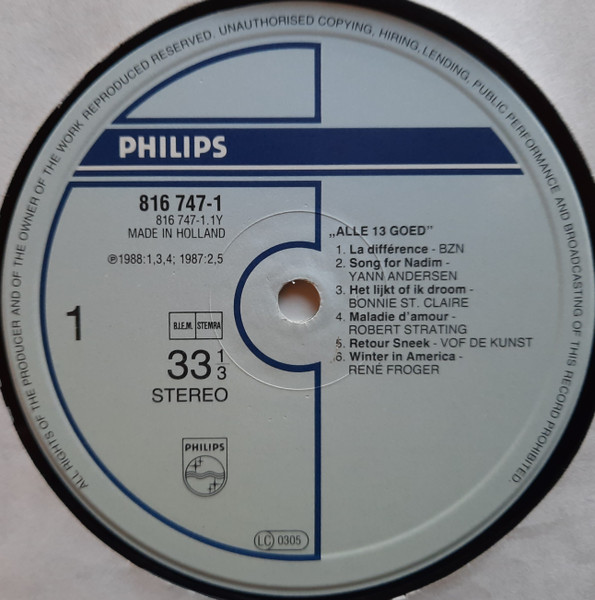 Various - Alle 13 Goed! - De Hits Van Nu! tweedehands verzamel LP bij Run4Records
