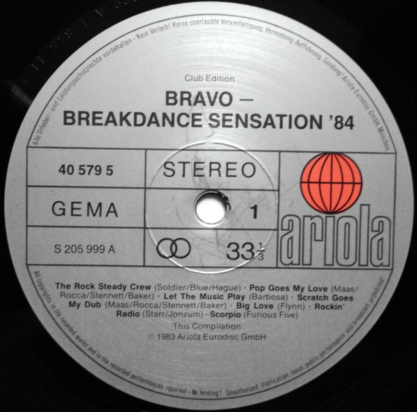 Various - Breakdance Sensation '84 tweedehands verzamel LP bij Run4Records