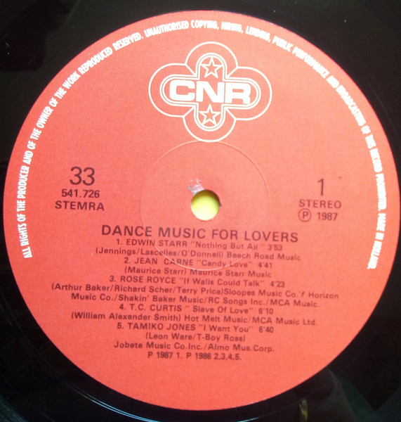 Various - Dance Music For Lovers tweedehands verzamel LP bij Run4Records