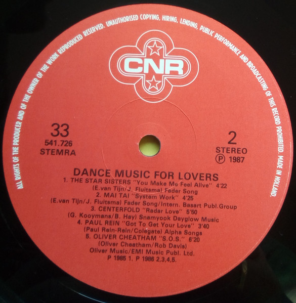 Various - Dance Music For Lovers tweedehands verzamel LP bij Run4Records