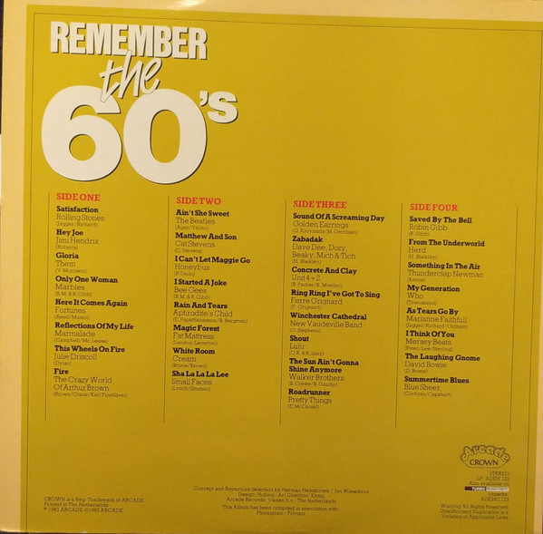 Various - Remember The 60's (Volume 3) tweedehands verzamel LP bij Run4Records