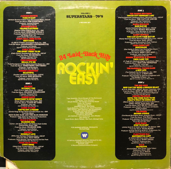 Various - Rockin' Easy - 24 Laid-Back Hits tweedehands verzamel LP bij Run4Records