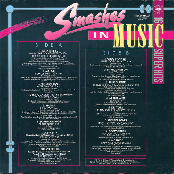 Various - Smashes In Music - 16 Super Hits tweedehands soul LP bij Run4Records