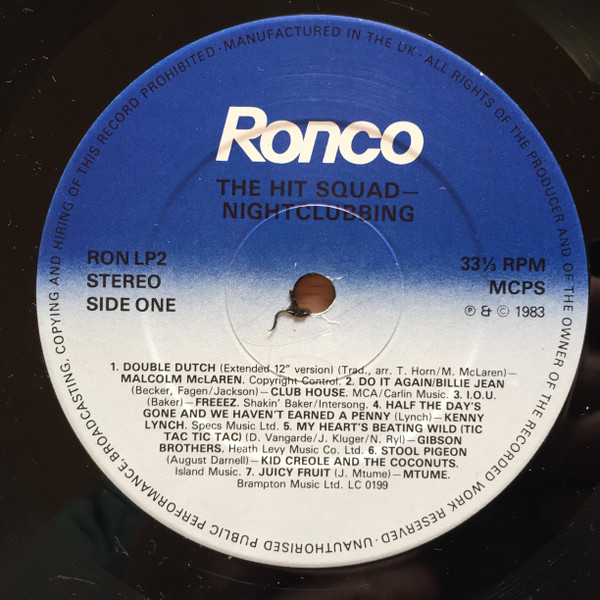 Various - The Hit Squad Nightclubbing tweedehands verzamel LP bij Run4Records