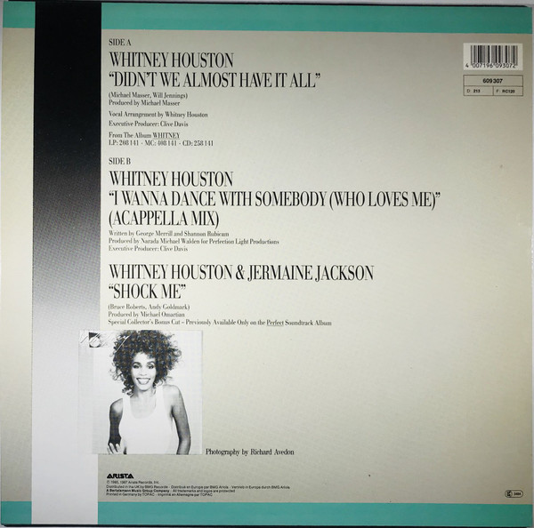 Whitney Houston - Didn't We Almost Have It All tweedehands 7 inch LP bij Run4Records