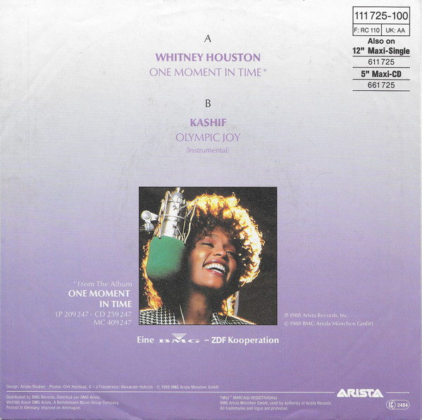Whitney Houston - One Moment In Time tweedehands 7 inch LP bij Run4Records