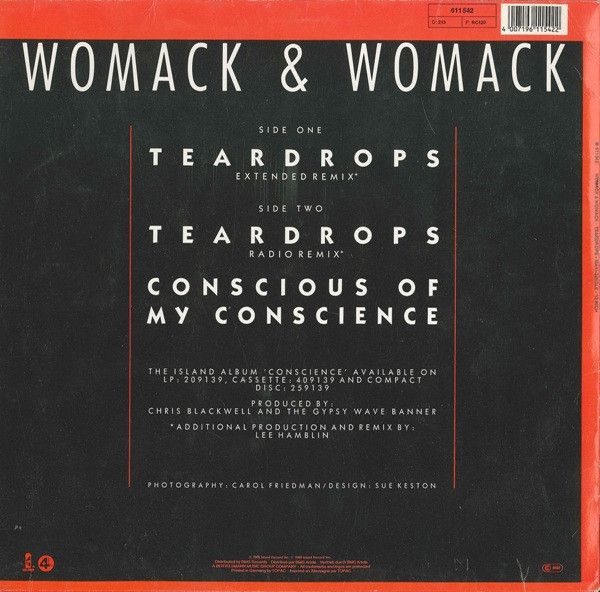 Womack & Womack - Teardrops tweedehands soul LP bij Run4Records