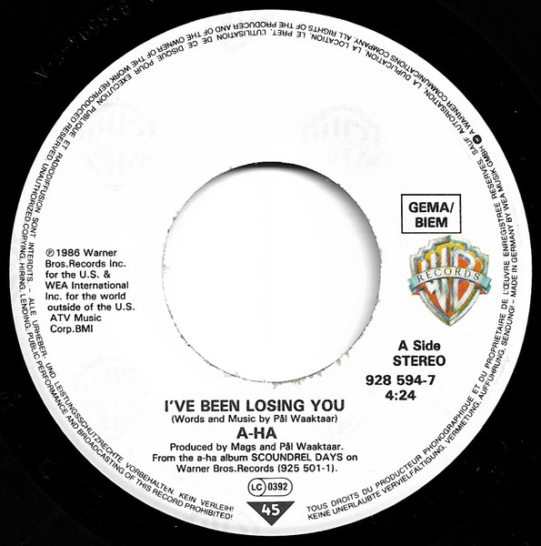 a-ha - I've Been Losing You tweedehands 7 inch LP bij Run4Records
