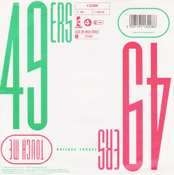 49ers - Touch Me (Sexual Version) tweedehands 7 inch LP bij Run4Records