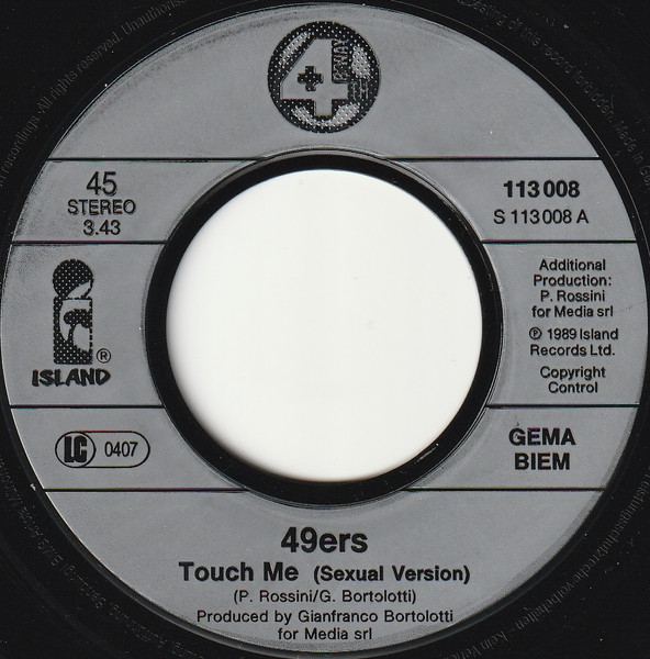 49ers - Touch Me (Sexual Version) tweedehands 7 inch LP bij Run4Records
