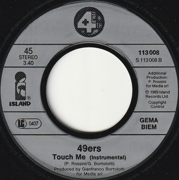 49ers - Touch Me (Sexual Version) tweedehands 7 inch LP bij Run4Records