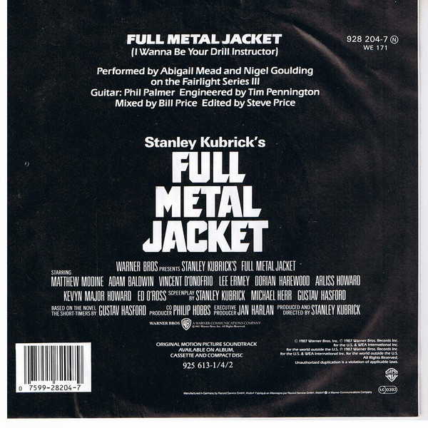 Abigail Mead - Full Metal Jacket (I Wanna Be Your Drill Instructor) tweedehands 7 inch LP bij Run4Records