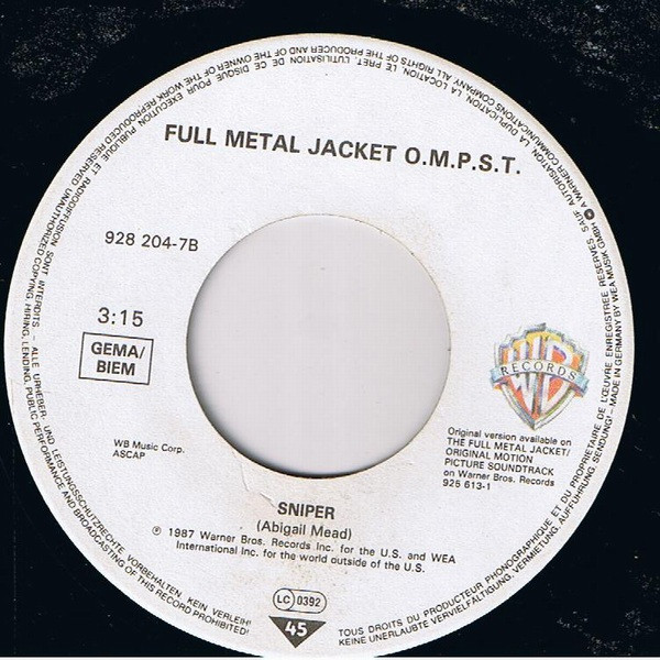 Abigail Mead - Full Metal Jacket (I Wanna Be Your Drill Instructor) tweedehands 7 inch LP bij Run4Records