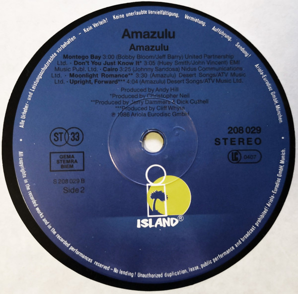 Amazulu - Amazulu tweedehands reggae LP bij Run4Records