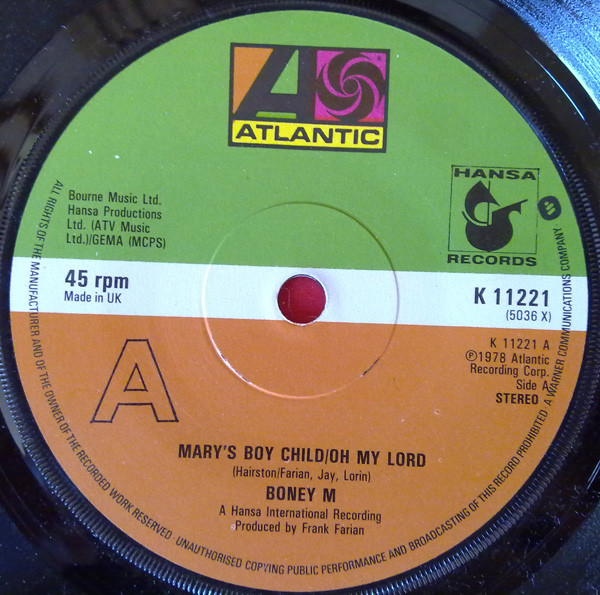 Boney M. - Mary's Boy Child / Oh My Lord tweedehands 7 inch LP bij Run4Records